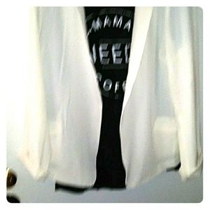 White blazer and gray tee s